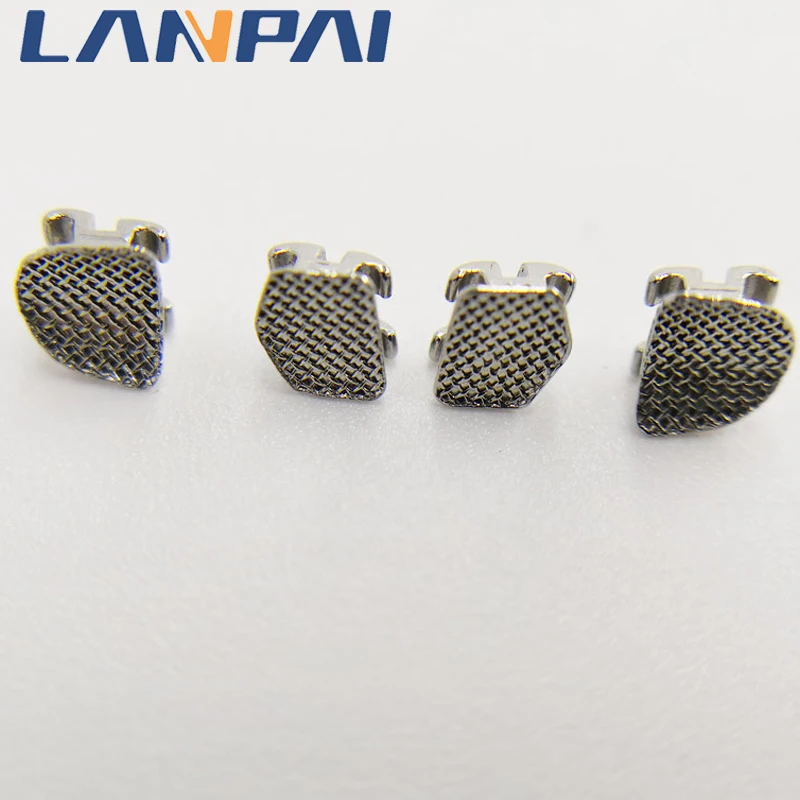 

Dental Orthodontic Metal Brackets Standard Monoblock ROTH/MBT 0.022 345 Hook With Buccal Tubes