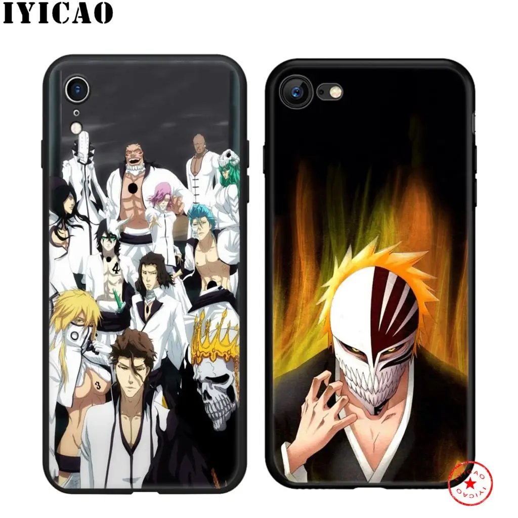 IYICAO Аниме Bleach мягкий черный силиконовый чехол для iPhone 11 Pro Xr Xs Max X или 10 8 7 6 6S Plus 5 5S SE