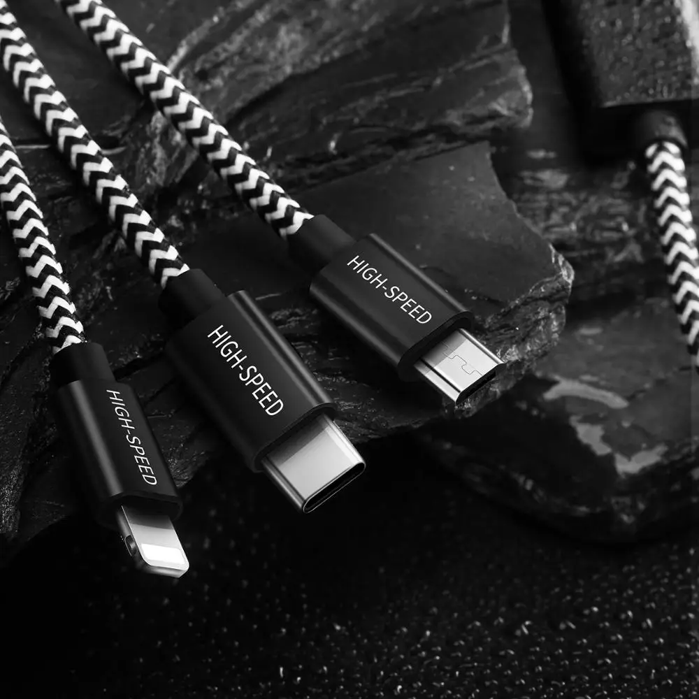 USB кабель для быстрой зарядки 5 В 2 4 А 3 в 1|Кабели мобильных телефонов| |