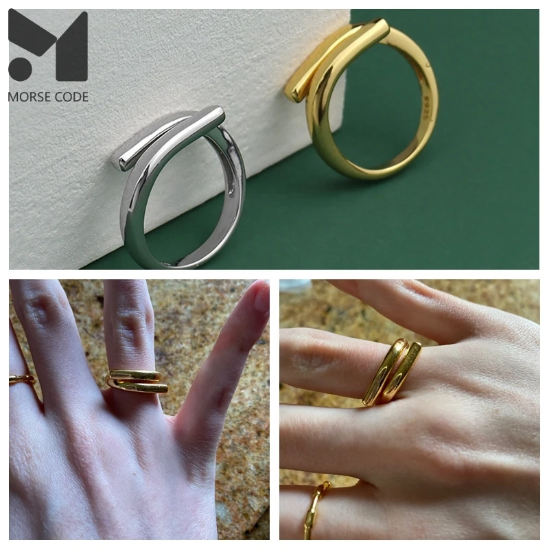 

MC Real 925 Sterling Silver Rings for Women Vintage Wedding 2020 Trendy Jewelry Adjustable Opening Finger Rings Antique Anillos