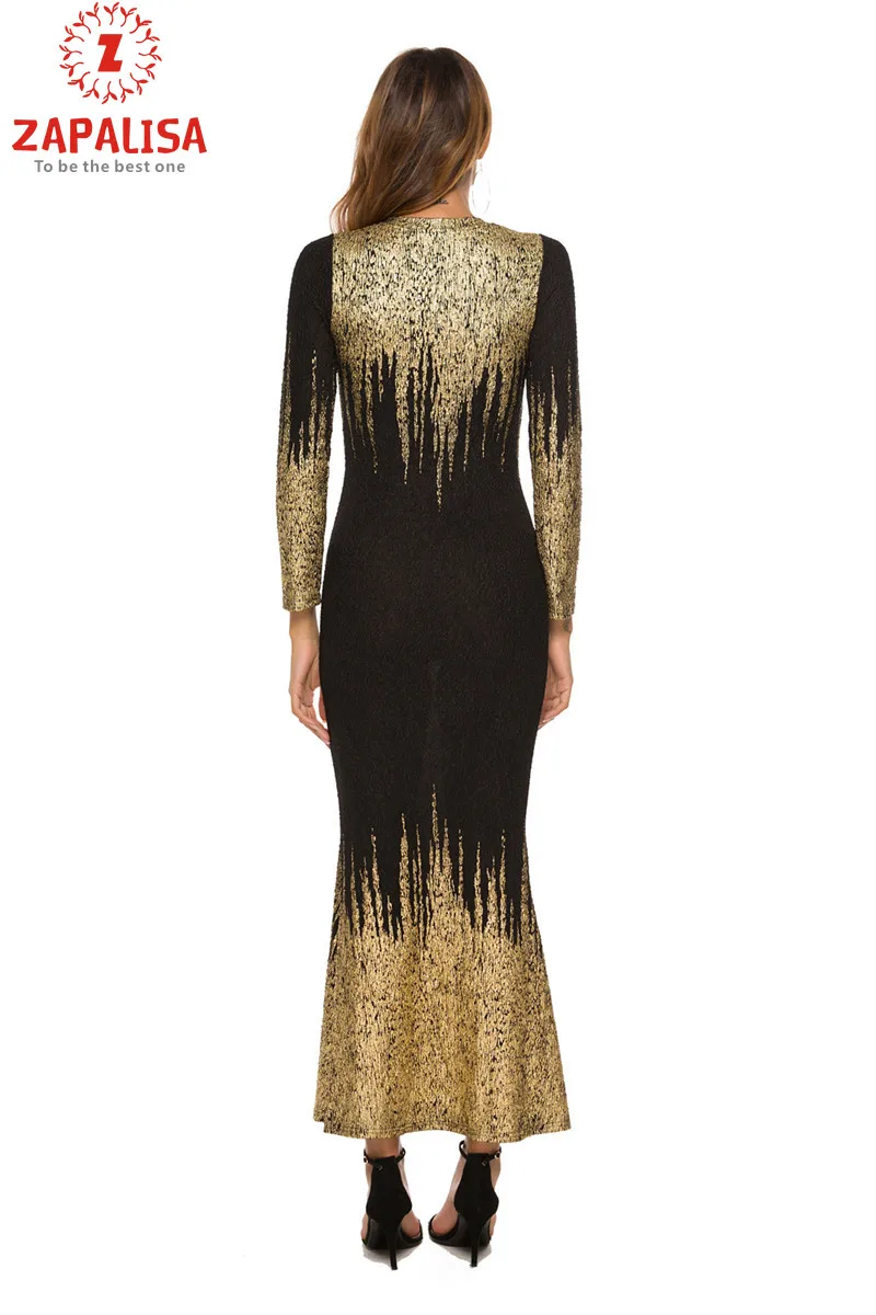 Элегантное облегающее платье с высокой талией расшитое блестками принтом