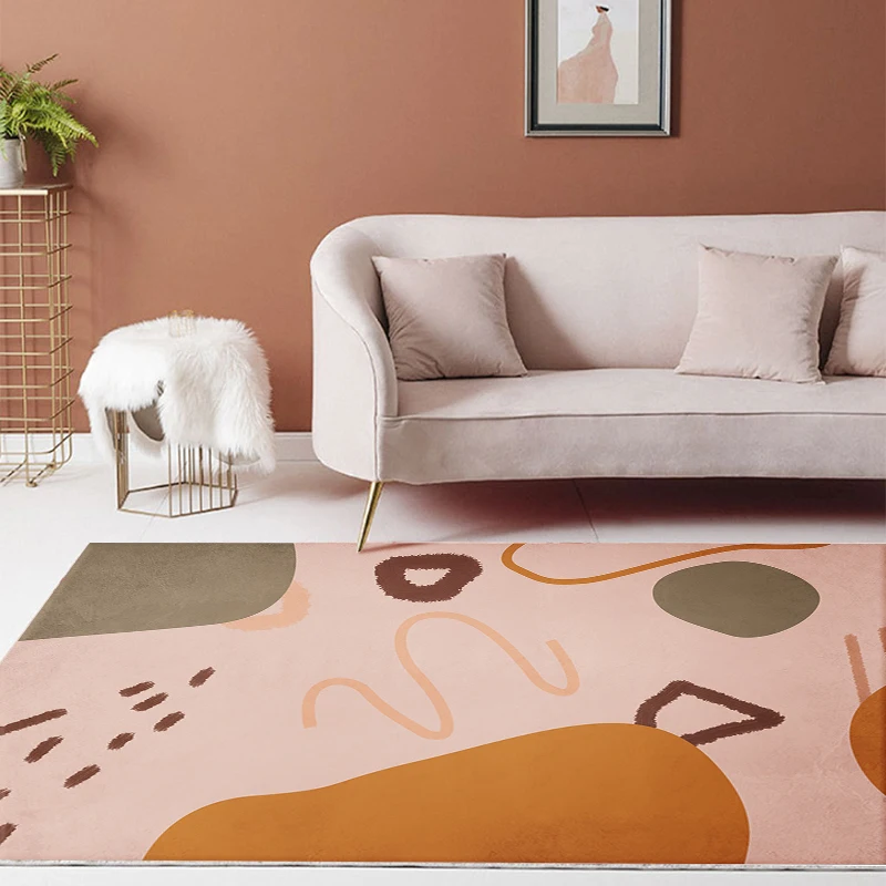 

3D Abstract Printing Crystal Velvet Non-slip Safety Mat Office Home Living Room Kitchen Coffee Table Bedroom Bedside Blanket