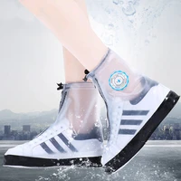 1 pair reusable non slip rain covers shoes waterproof high top cover shoes silicone shoe cover outdoor boots covers