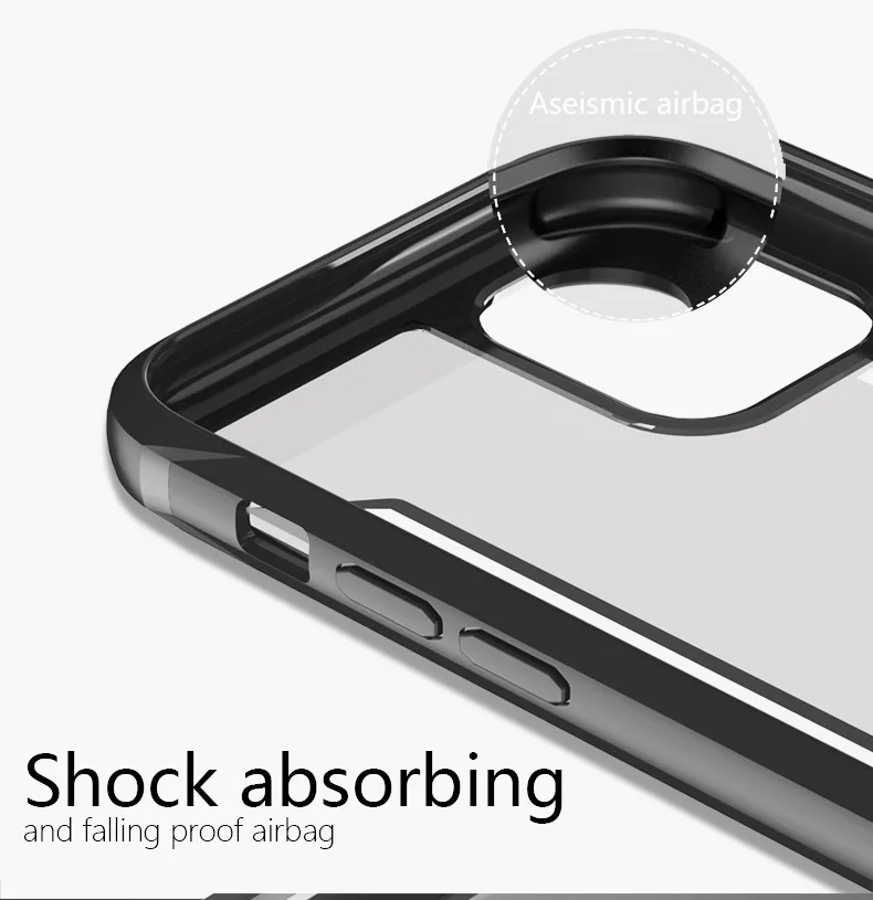 Ударопрочный прозрачный чехол OTAO для iPhone 11 Pro MAX X XR XS 7 8 Plus мягкий матовый из ТПУ с