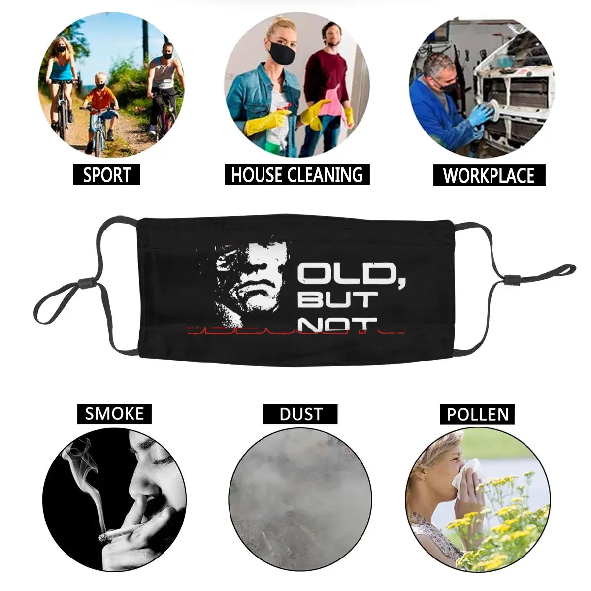 

Terminator Men Women Non-Disposable Face Mask Anti Haze Dustproof Protection Cover Respirator