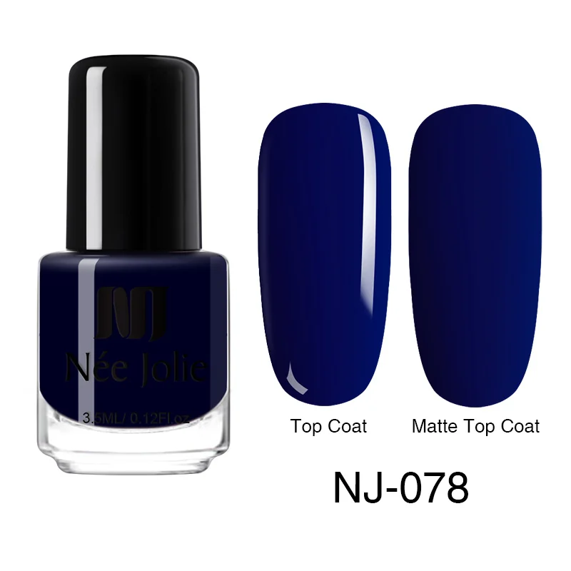 3.5ml NJ-078 Матовый лак для ногтей NEE JOLIE Effetc, черный чистый цвет, розовый лак для ногтей, масляной лак, лак для ногтей, лак для ногтей - Цвет: 3.5ml NJ-078