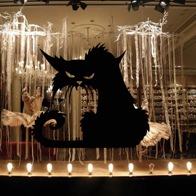 2 шт. сделай сам черная Веселая злобная кошка съемная наклейка для автомобиля