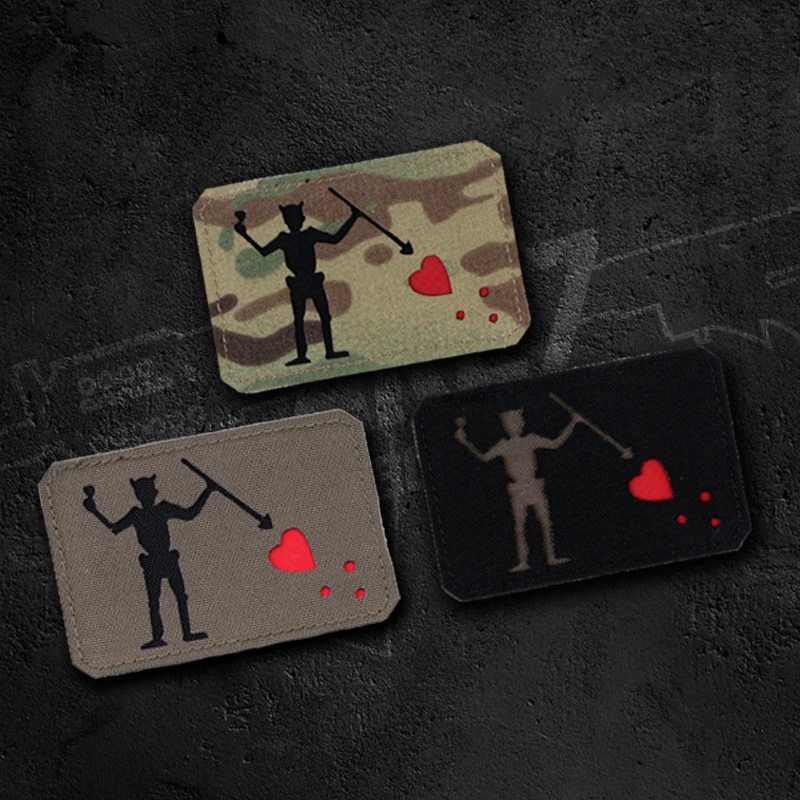 Легенда бороды пиратский нейлон патчи оператора любимые Красное Сердце липучки