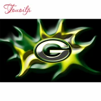 diamond painting full square round drill green bay packers team logo american football soccer 5d daimond painting mosaic