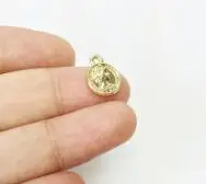 gold Eruifa 20 шт Популярные 10 мм Висячие монеты ожерелье, серьги браслет ювелирные изделия DIY ручной работы 2 цвета - Окраска металла: gold