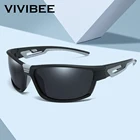 VIVIBEE серая оправа Спортивные очки 100% поляризованные Для мужчин; Темные очки для улицы Для женщин Для мужчин Ночное видение 2021 UV400, зеркальная поверхность