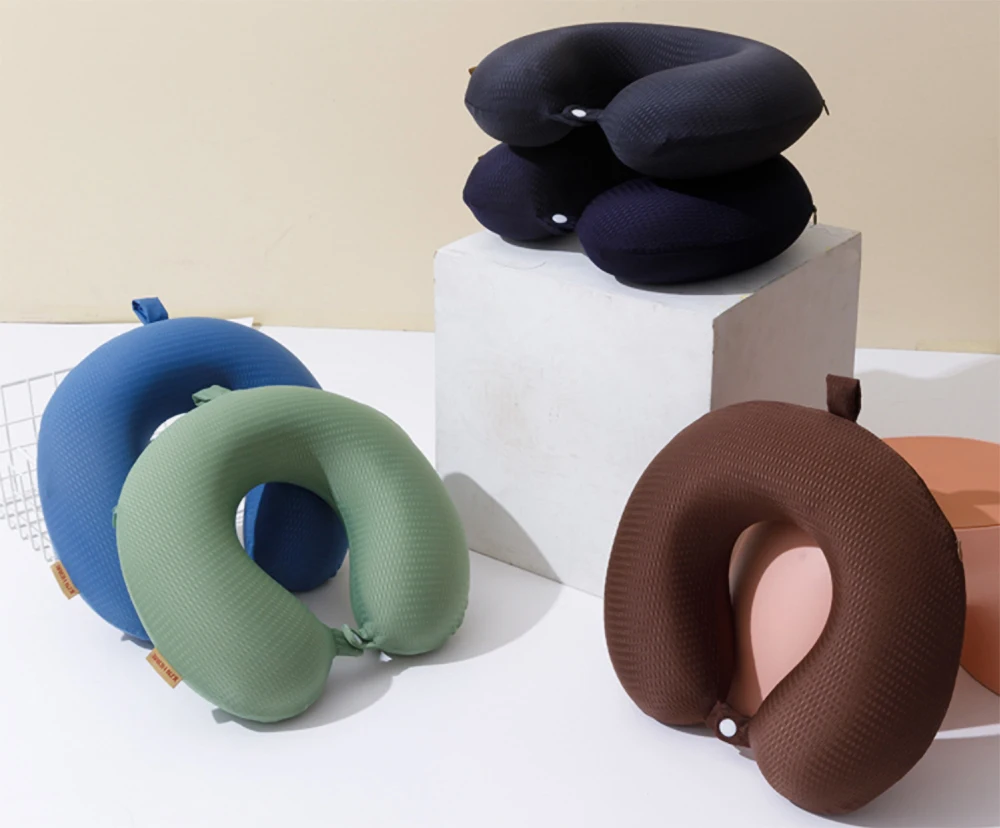 

U-shaped Pillow Summer Memory Foam Ice Silk Cervical Pillow Ice Silk Slow Rebound Office Neck Pillow Neck Pillow Nap Pillow