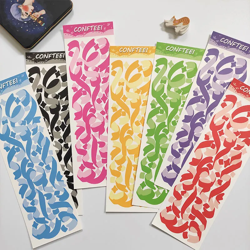 

7Kinds Lovely bow ribbon sticker DIY scrapbooking diary mobile computer happy planner gift sealing decoration sticker
