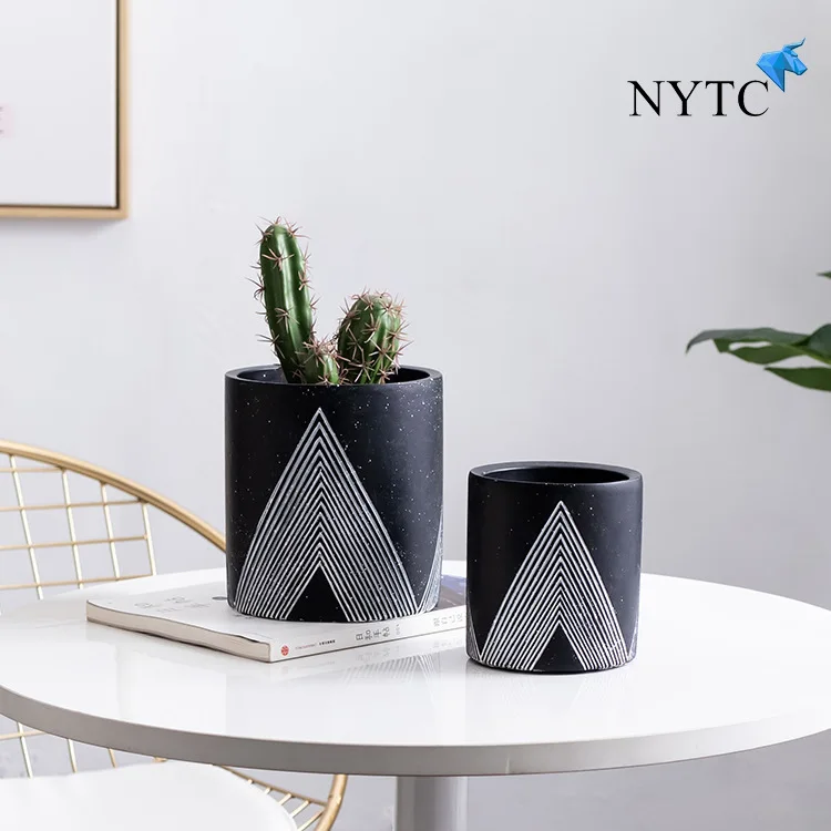 

Nordic cement succulent flower pot modern simple European creative home floral crafts office, home furnishings, home gardening