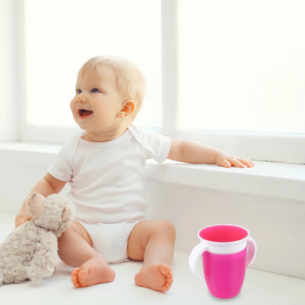 

1 Pc 240ml Portable Toddler Training Cup 360 Leakproof Infant Learning Cup