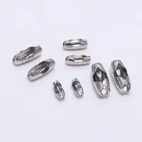 sterling silver chain stainless steel ball connector fastener necklace diy bracelet jewelry 50 units batch