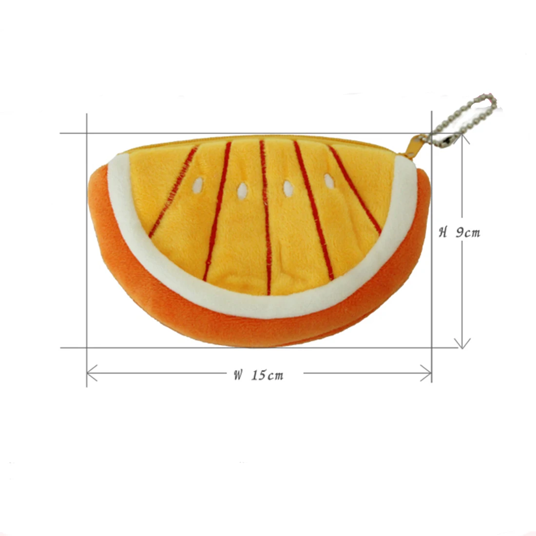 

Women Watermelon Orange Shaped Zipper Coin Phone Bag Wallet Purse Fruit Handbag Plush Pocket Pouch Earphone Bag Gifts for Girls