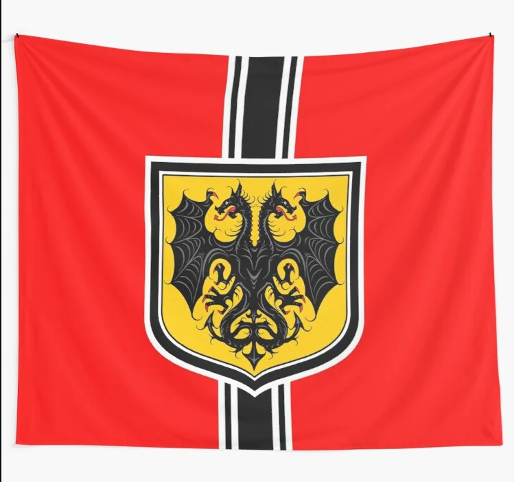 

Vaterland Dragon Flag Vertical Tapestry Red Wall Hanging Tapestries Dorm Home Carpet Bedroom Decor Blanket Beach Towel Yoga Mat