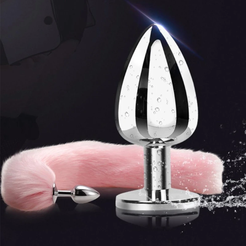 Plush Animal Tail Metal Butt Plug Cat Ears Headband Hair Accessories for Women Cosplay Masquerade Props Adult Game |