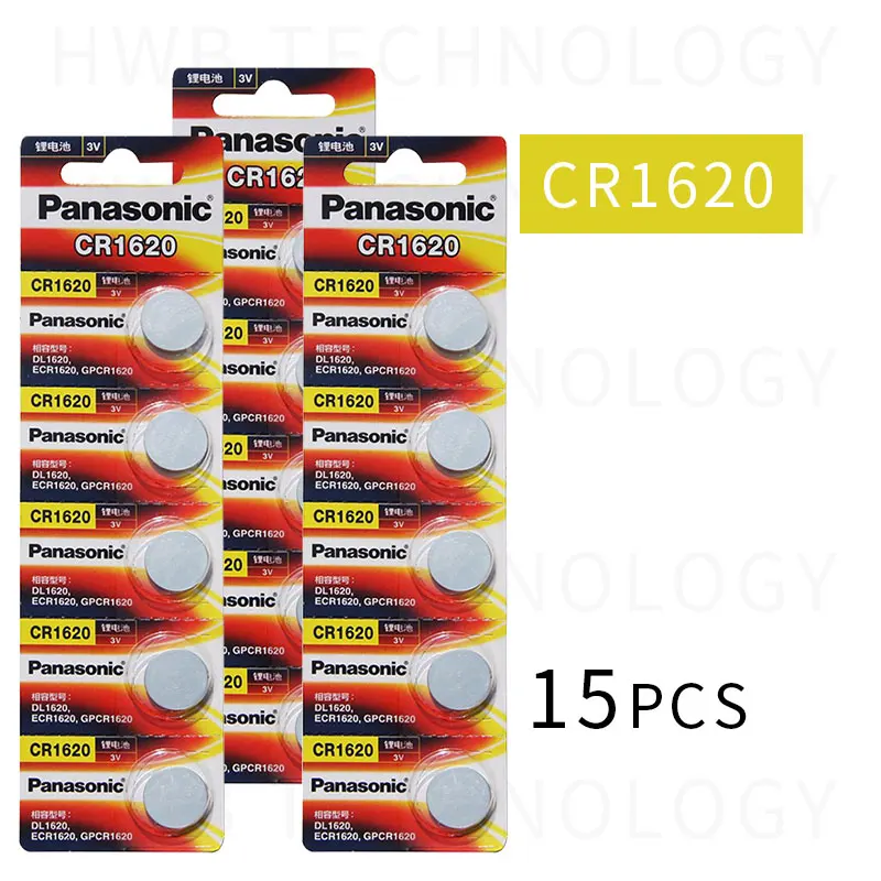 15x Panasonic CR1620 кнопочный элемент питания автомобильный пульт дистанционного
