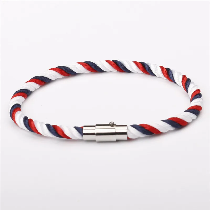 Браслет с красной/черной/синей нитью для женщин и мужчин серебряный цвет