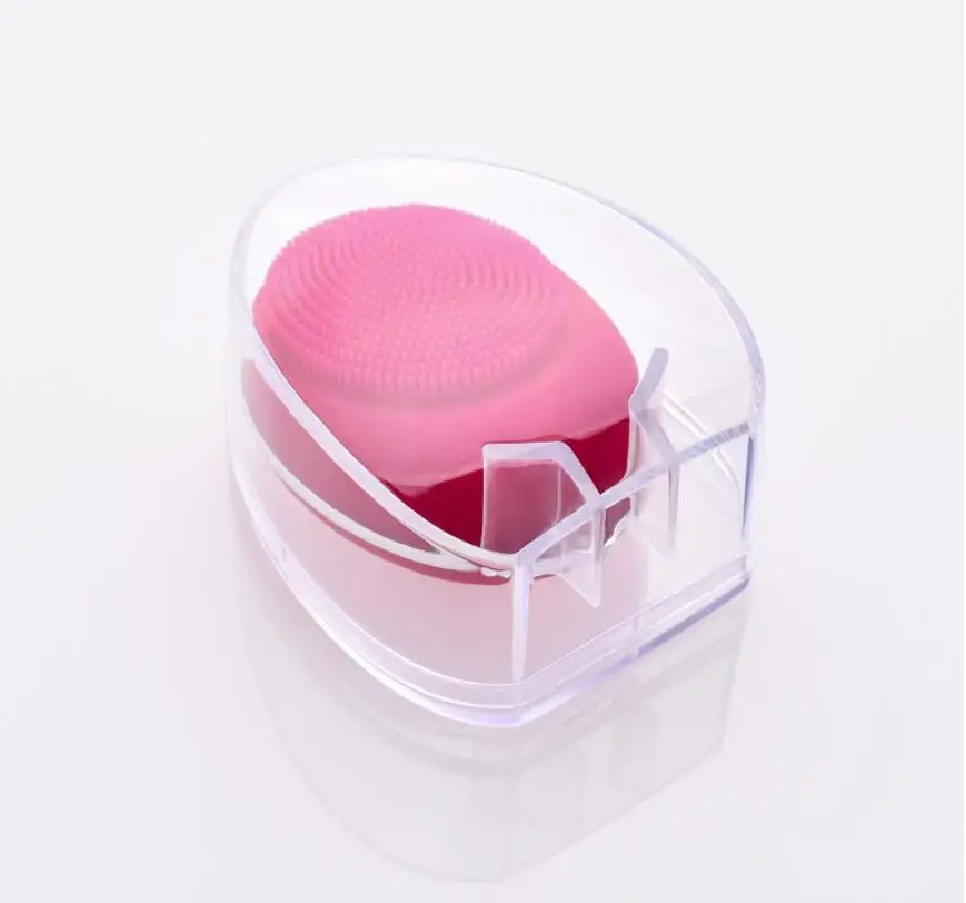 Silicone Electric Facial Cleansing Brush Sonic Vibration Mini Face Cleaner Deep Pore Cleaning tool Waterproof Massage | Красота и