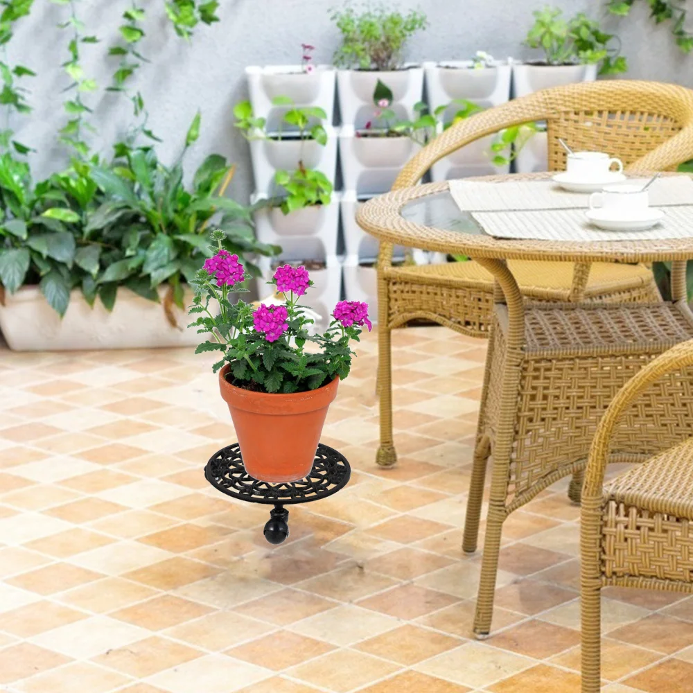 

1 Pc Hollow out Flowerpots Tray Practical Movable Flowerpots Tray Removable Tray