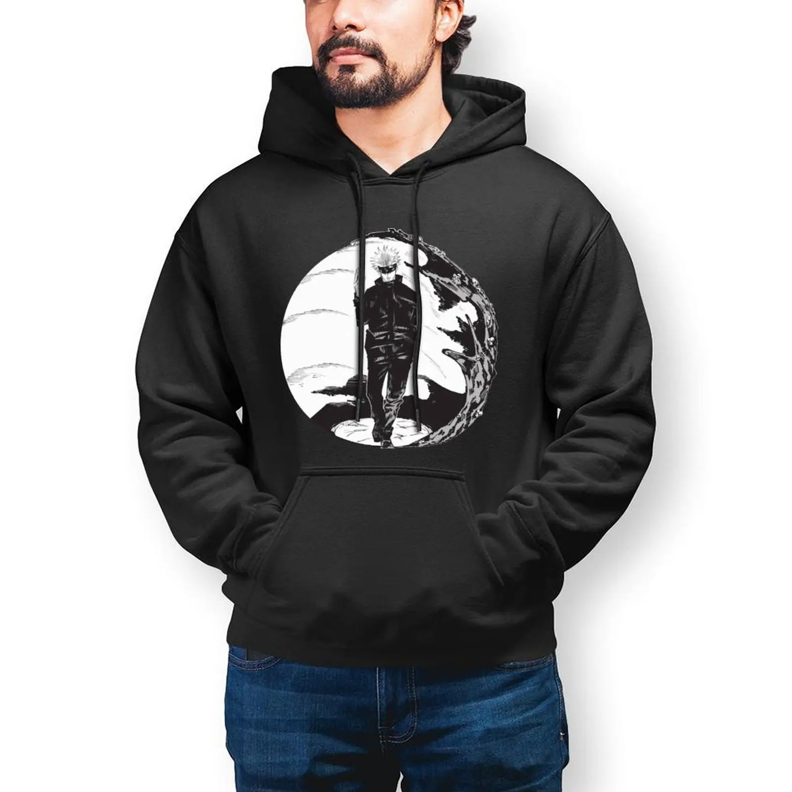 

Anime Hoodie Popular Long Cotton Hoodies Men Winter Streetwear Pullover Hoodie Oversize