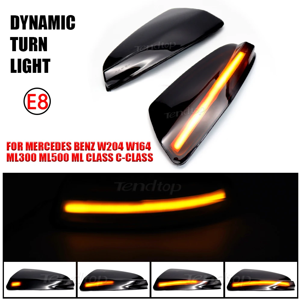 

Динамический указатель поворота для Mercedes Benz C Class W204 S204 2007-2014 C300 Viano Vito W639 W164, боковой зеркальный индикатор, указатель поворота