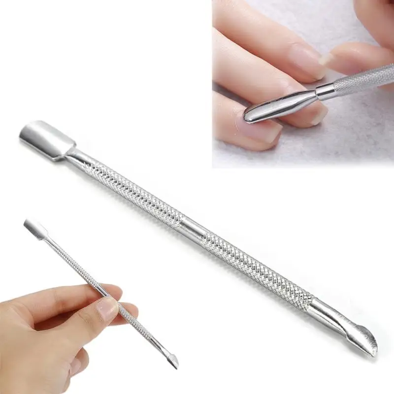 

Double-ended Cuticle Pusher Dead Skin Push Remover Stainless Steel Pedicure Manicure Pushers Spoon Nail Art Cleaner Care Tool