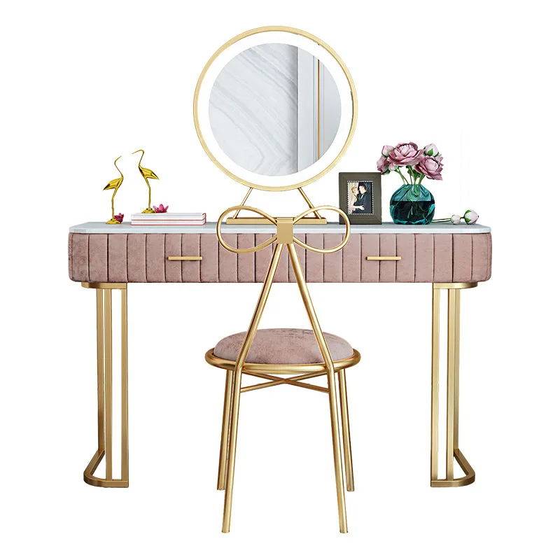 Мраморный стол скандинавский светильник роскошный туалетный столик шкаф для