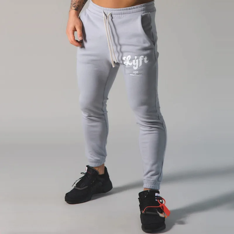 

Spring and Autumn New Streetwear Cotton Slim Men's Casual Pants Jogger Fitness Fashion Lace-up Sweatpants