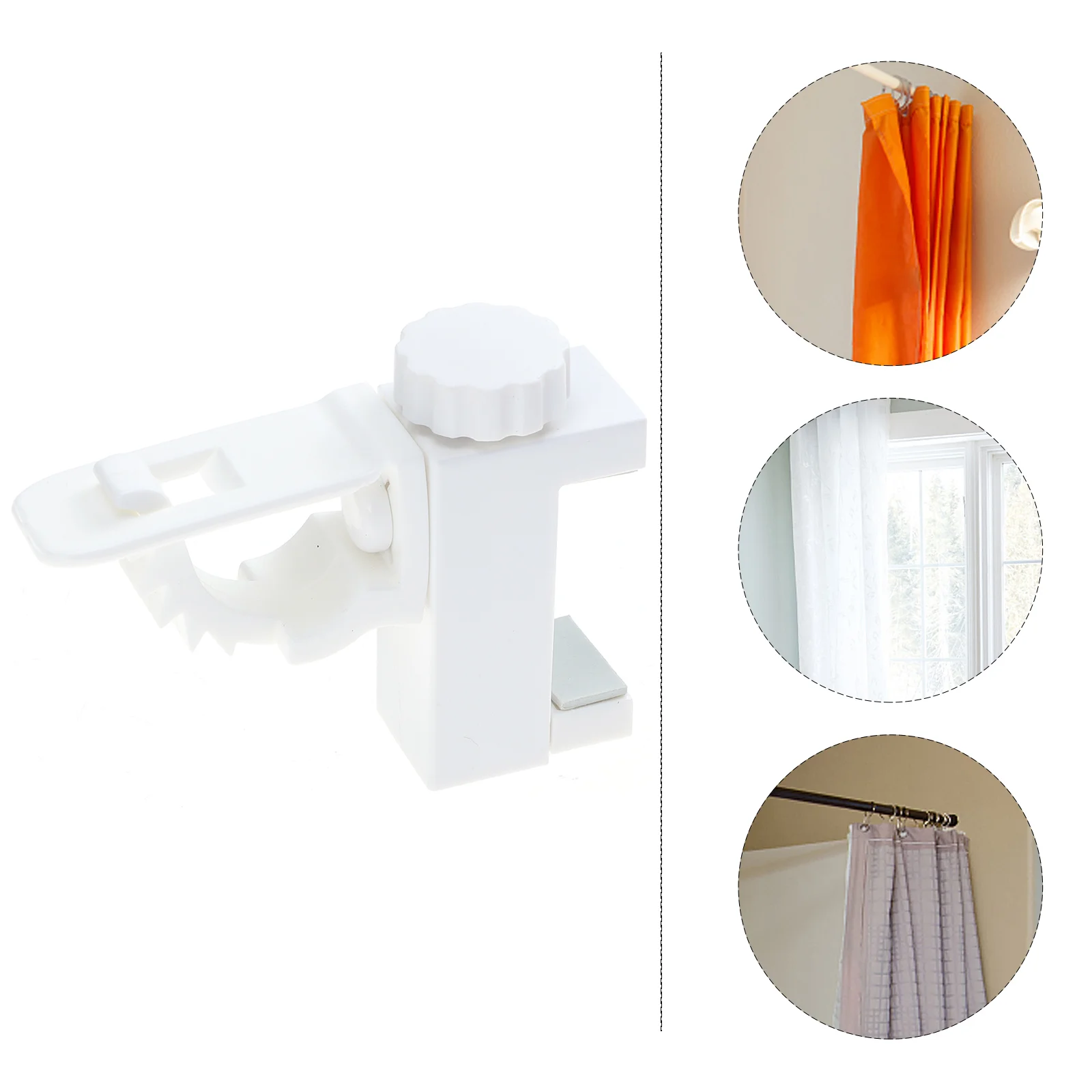 

1Pc Adjustable Window Curtain Rod Bracket Mounted Single Hole Curtain Rods Accessory