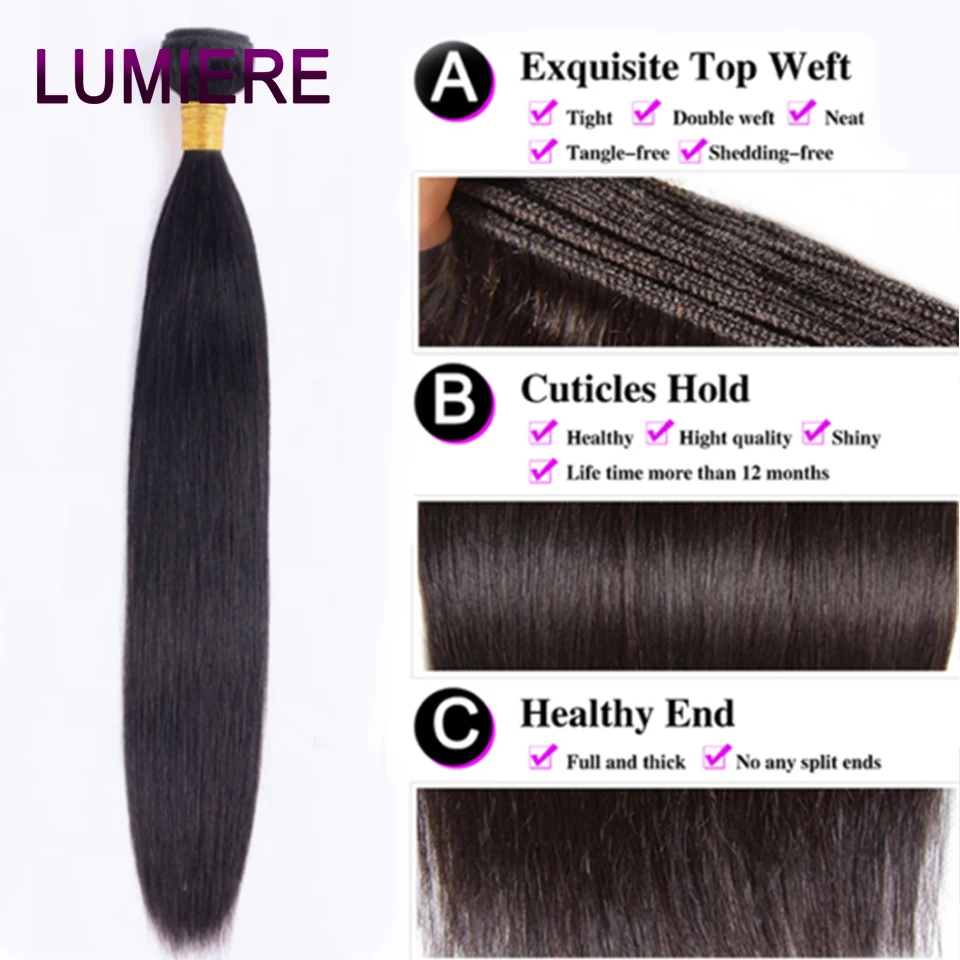 Волосы Lumiere перуанские волосы прямые пряди чки волос человеческие для
