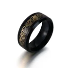 Мужские обручальные кольца, 1 шт., титановые, с черным драконом, из нержавеющей стали, красивая пара, мужские ювелирные изделия, подарок, размер 6-13