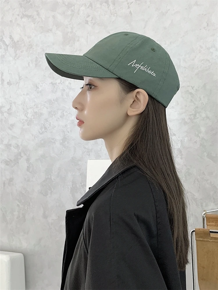 Hat female cap soft top Korean version ins autumn and winter wild letter baseball cap casual male Japanese