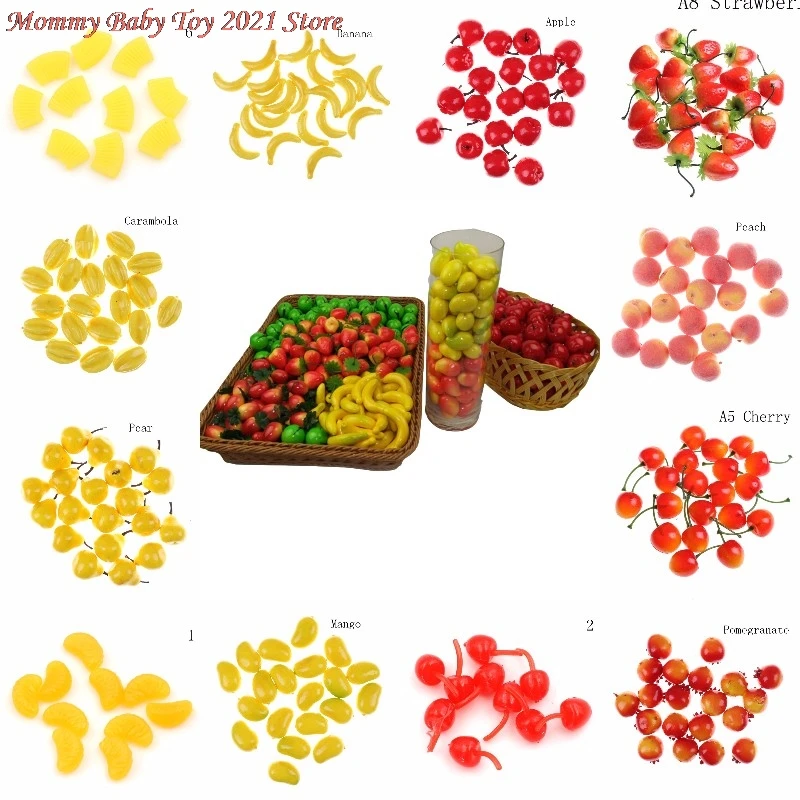 

10/20Pcs/lot Kitchen Toys Foam Mini Simulation Artificial Fruits and Vegetables for Children Doll House Pretend Play Toys