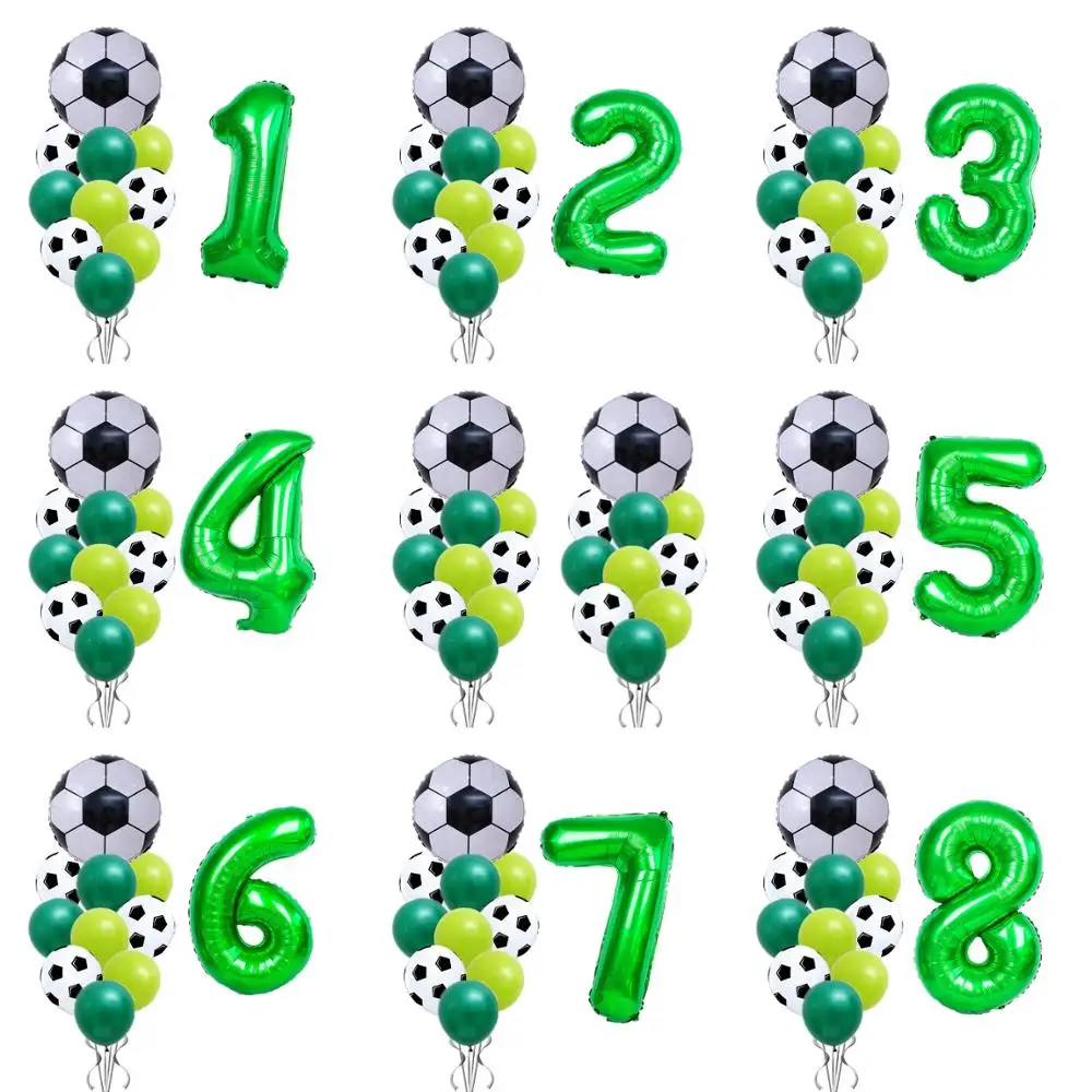 Футбол Футбольная тематическая вечеринка 12 дюймов латексная лампа с цифрами 32