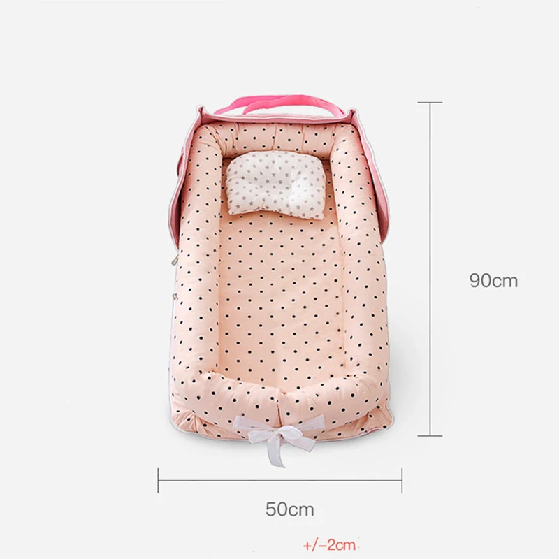 

90*50cm Folding Baby Nest Travel Bed Crib Newborns Cots Sleep Nest Infant Cradle Bed Baby Portable Nest Dropshipping Baby Cuna