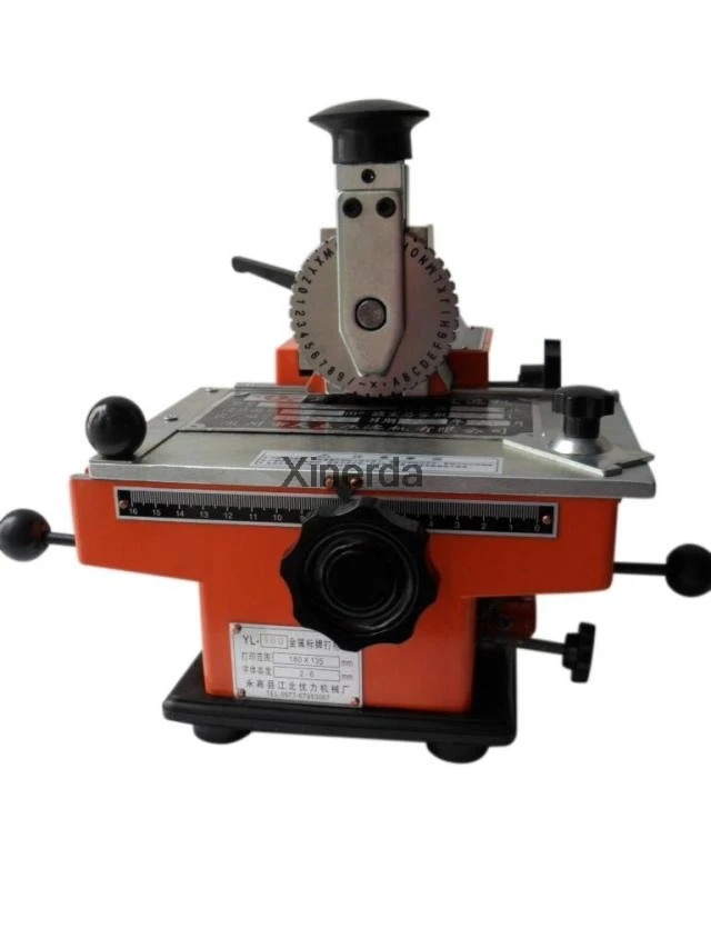 

Manual Marking Machine, YL-360 Semi-automatic Aluminum Labeling Marking machine, Metal label printer Marking Range 180*35mm