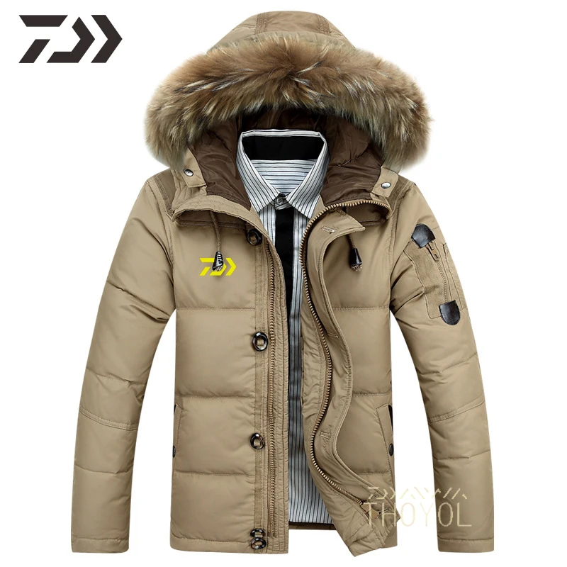 

Daiwa Winter New Fishing Jacket Waterproof Loose Warm Fishing Clothing Men Outdoor Sports Windproof Fishing Clothing Soft Shell