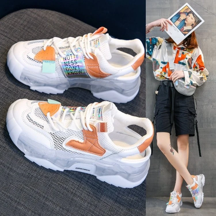 

NAUSK Womens Sports Sandals 2021 Platform Tennis Female Breathable New Lace-up Baotou Casual Women Shoes Fashion Sandalias Mujer