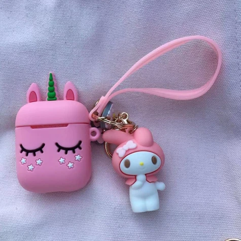 D8 Чехол для airpods 2 airpods с милым рисунком и кольцом для ключей, аксессуары, защитный силиконовый чехол для air pods, беспроводная Крышка для наушников - Цвет: D8