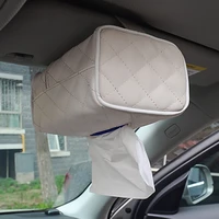 sun visor napkin holder hanging car tissues holder for car truck decoration pu leather backseat car tissue box cover