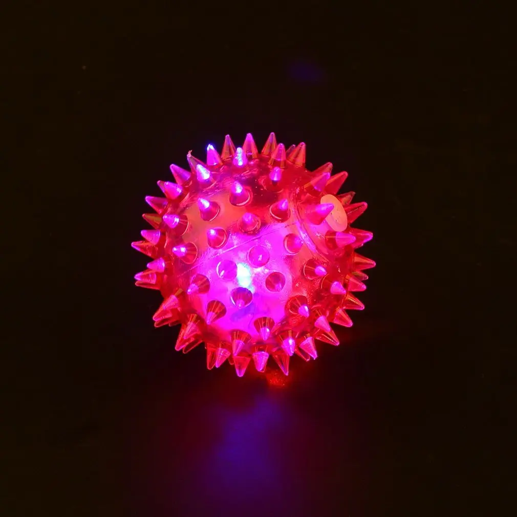 Flashing Light Up Lovely Dog Puppies Cat Pet Hedgehog Ball Rubber Bell Sound Creative Funny Playing Toy For Pets Enjoyable | Дом и сад
