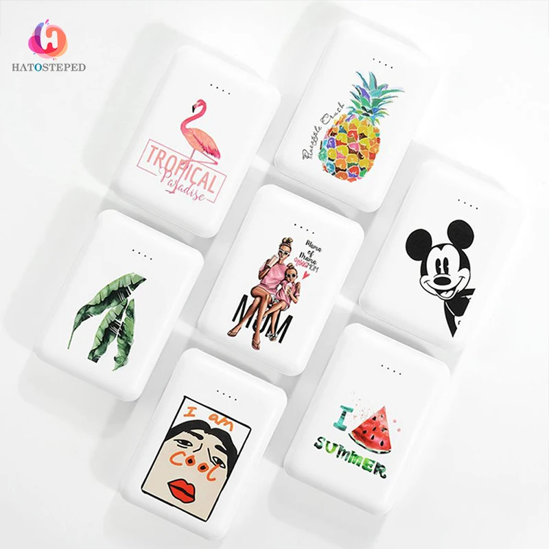 Мини внешний аккумулятор 10000 мАч 2 1 А максимальная быстрая зарядка портативное