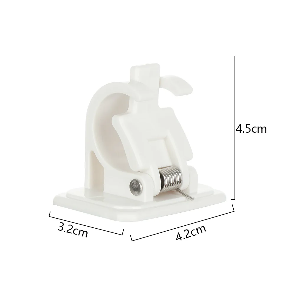 2 шт. белый подвесной зажим для стержня клей настенный занавес стержень крючки