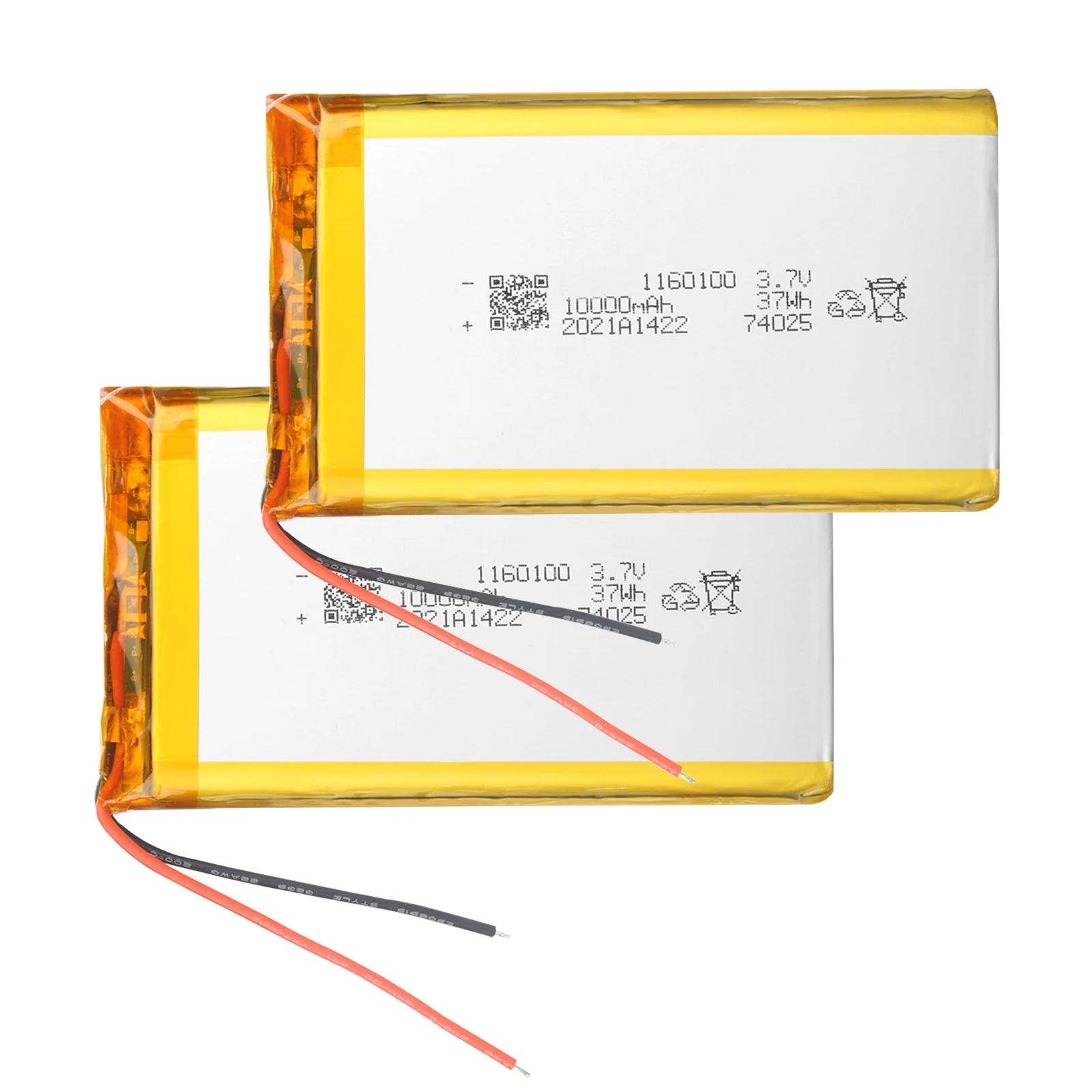 

3.7V 1160100 lithium polymer battery 10000mAh mobile power rechargeable battery