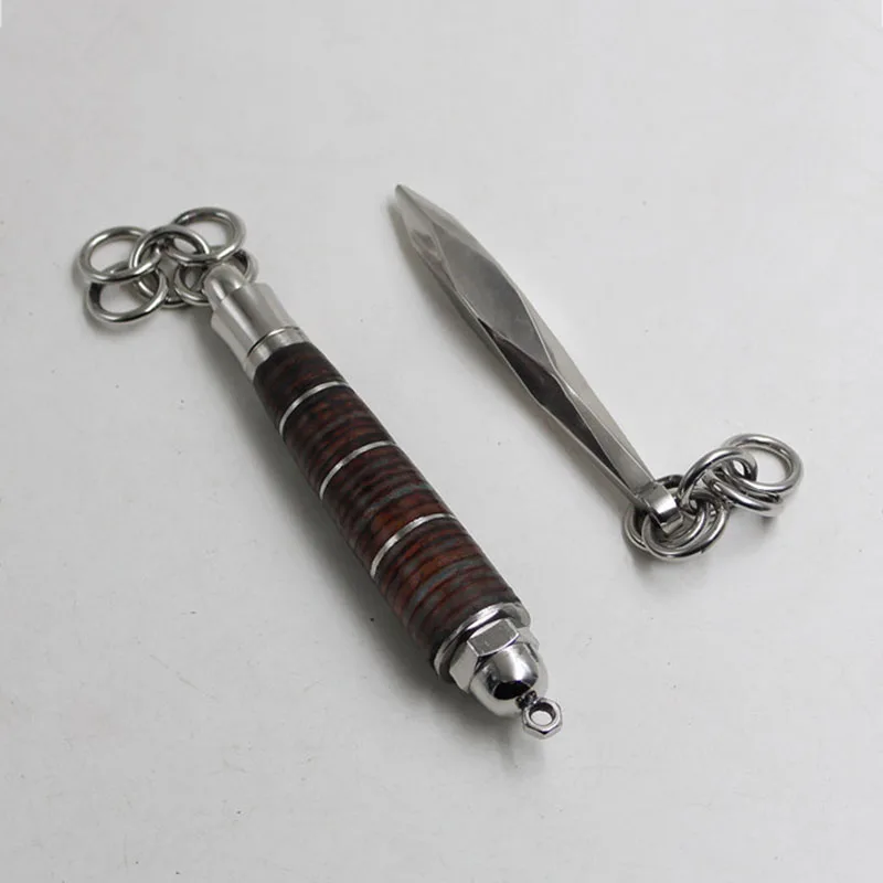 

Catazer Martial Arts Rope Whip Cowhide Handle Stainless Steel Head Training Kung Fu Whip with Flag and Rope