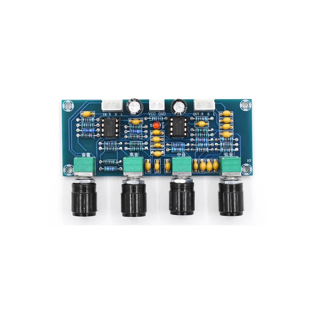 

XH-A901 NE5532 Tone Board Preamp Pre-amp with Treble Bass Volume Adjustment Pre-amplifier Tone Controller for Amplifier Board